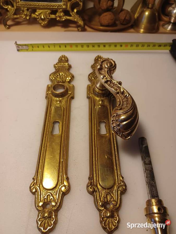 Komplet klamek mosiężnych i szyldów Poznań