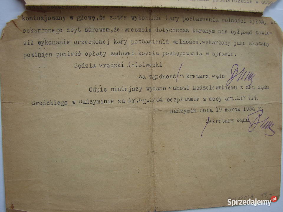 Osiedle Radzymin Sąd Grodzki zniesławienie Warszawa