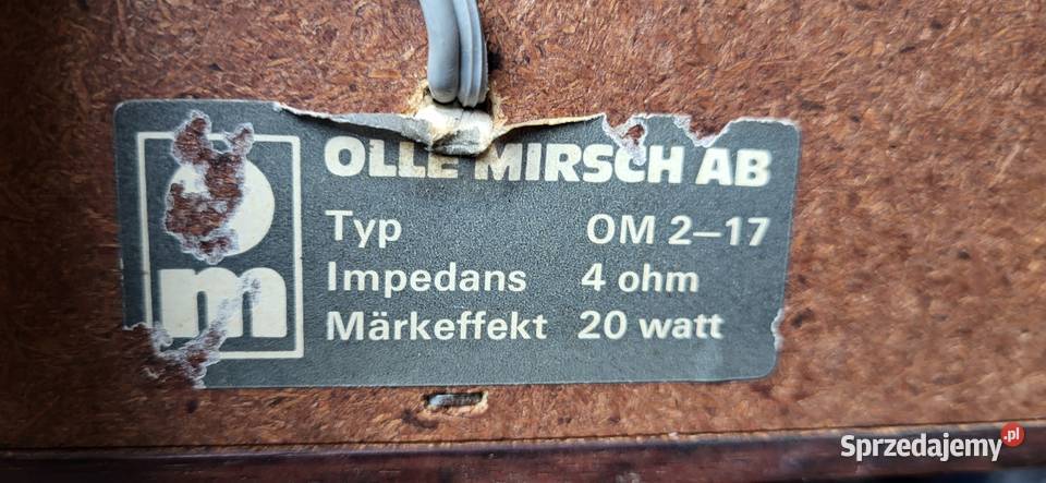 Kolumny szwedzkie 4ohm Jakosc dzwiek lubelskie Zamość