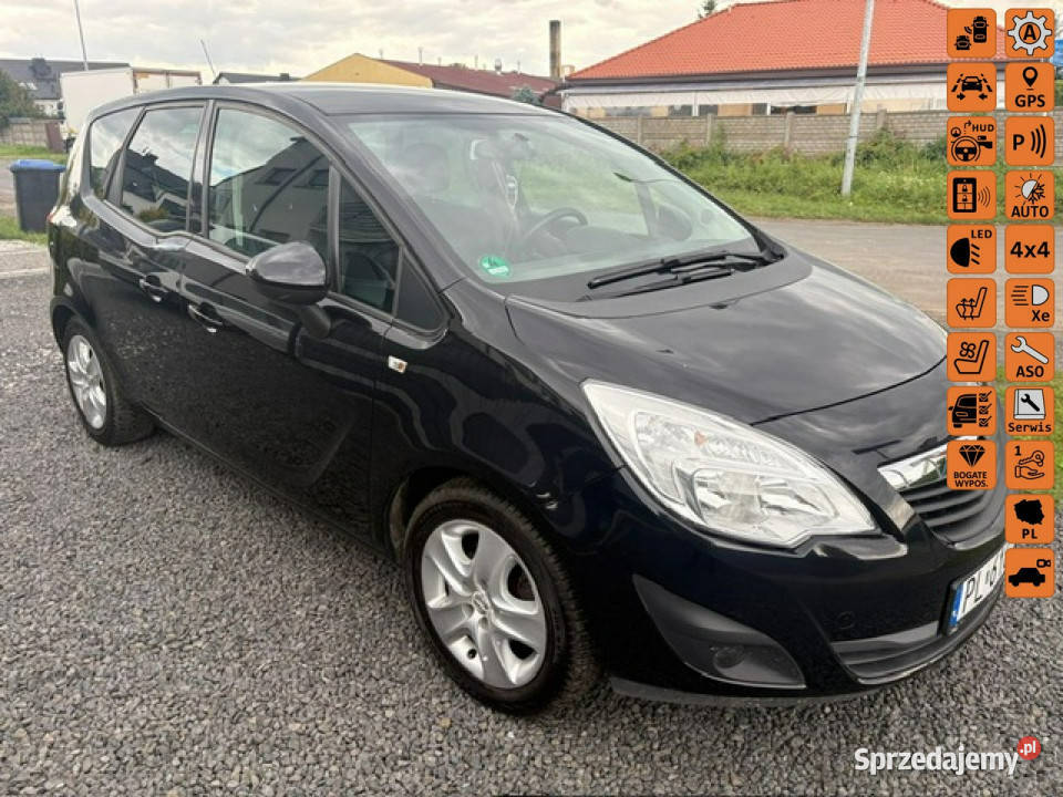 Opel Meriva SALON 14 benz120 TEMPOMAT KLIMA NOWE elektrochrom. lusterko wst. Leszno sprzedam