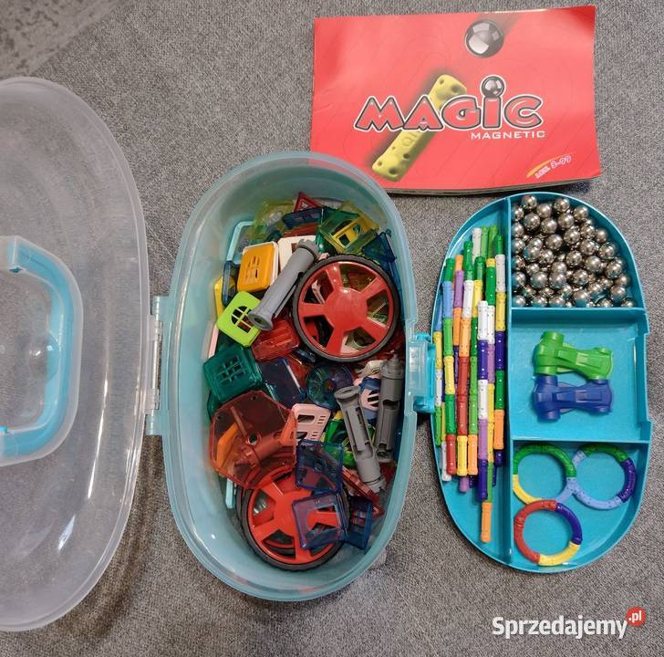 Klocki magnetyczne 328 elementów Dąbrowa Górnicza sprzedam