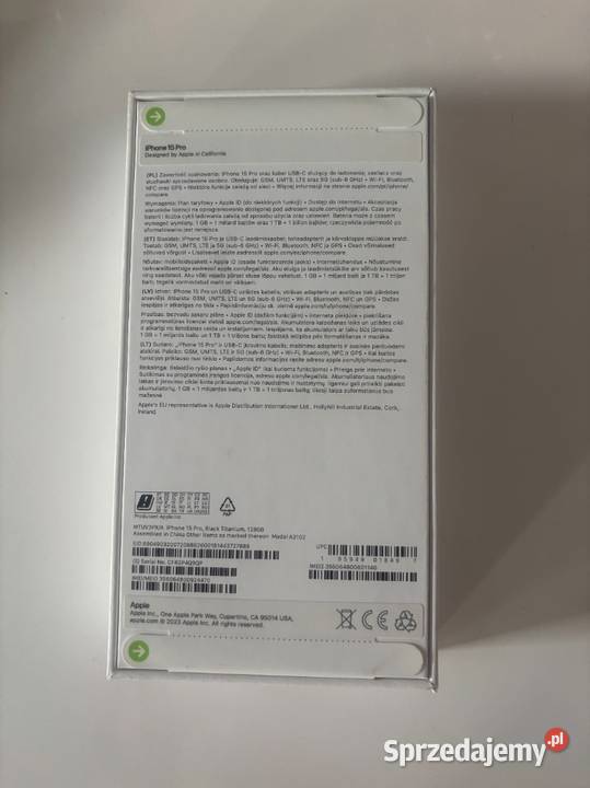 Nowy NOWY nierozpakowany iphone 15 Pro 128 GB Rzeszów