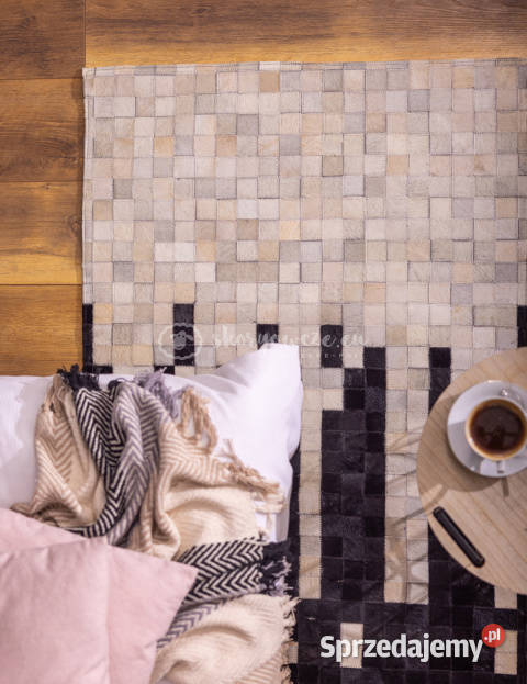 Skóra bydlęca dywan patchwork skórzany 80x150 wielokolorowy Szaflary