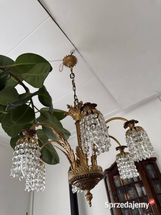 Solidny mosiężny żyrandol lampa dolnośląskie Długopole Dolne