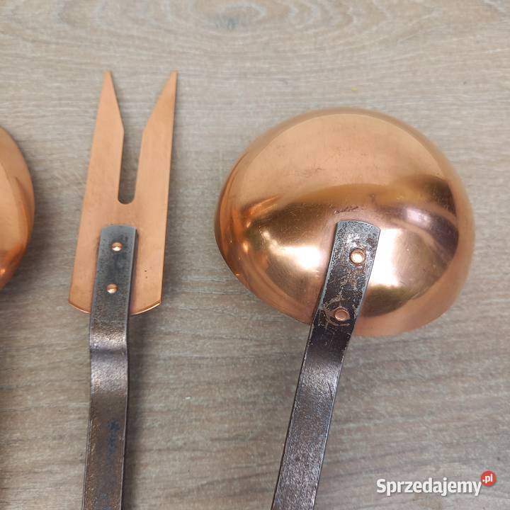 Miedziane przybory kuchenne komplet 5 Warszawa