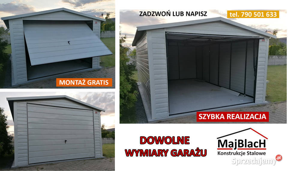 Biały Garaż Blaszany Magazyn Blaszak Garaże pomorskie