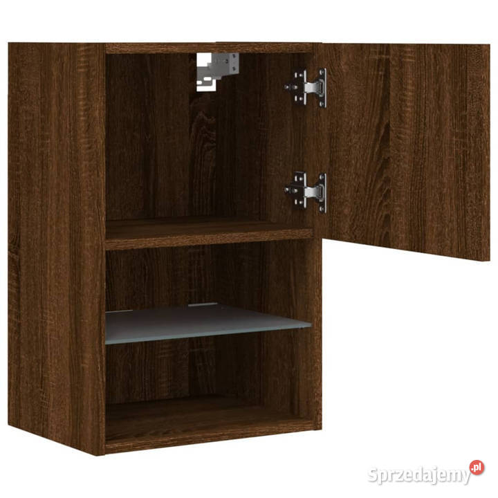Szafka TV z LED brązowy dąb 405x30x60 WM837041