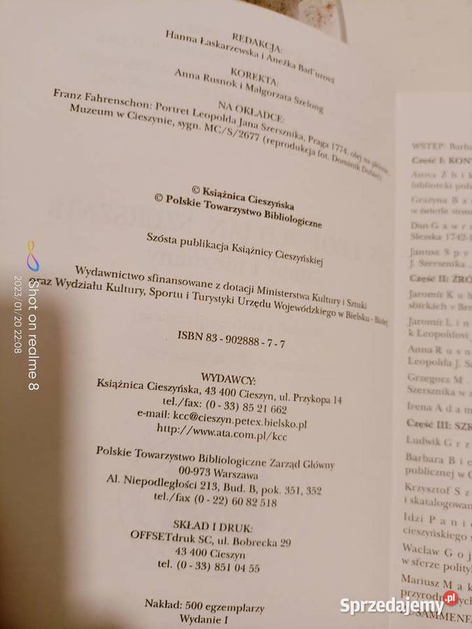 Szersznik znany książki polskie towarzystwo Warszawa sprzedam