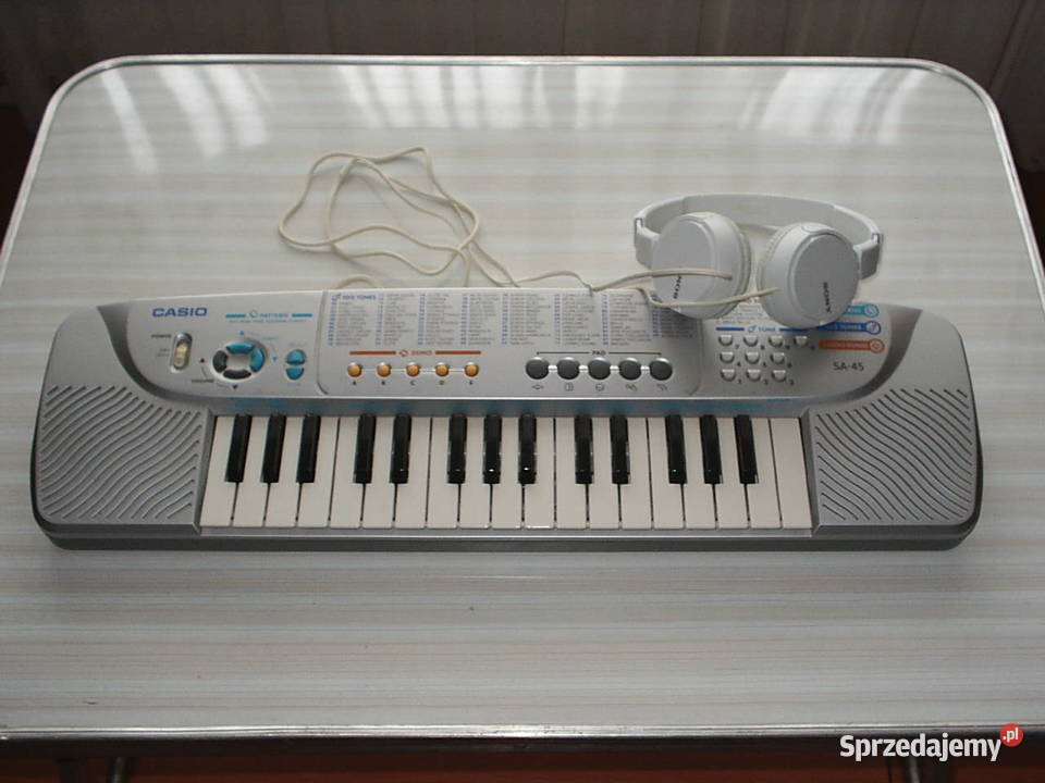 Keyboard dla dzieci Casio SA-45 ze słuchawkami Sony