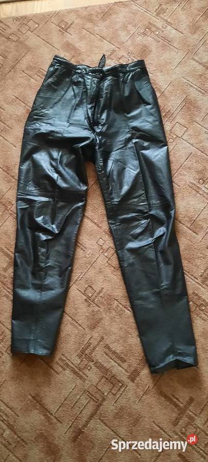 Spodnie naturalna skóra czarny