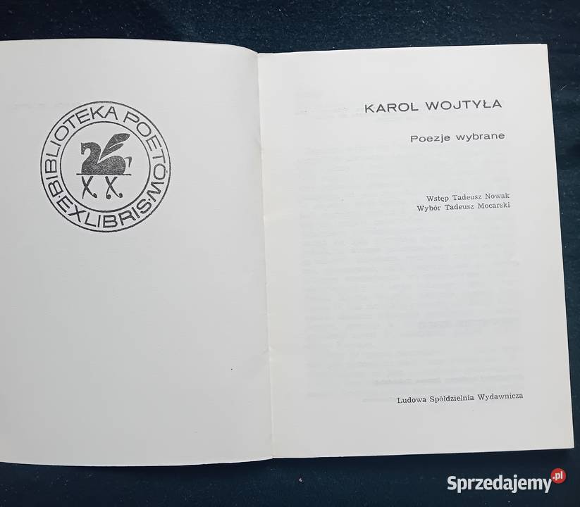 Karol Wojtyła Poezje wybrane LSW 1983 r Wydanie Koźminek