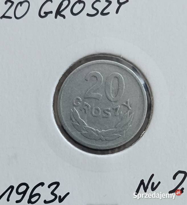 20 Groszy 1963 r PRL rzadkość ładne Konin