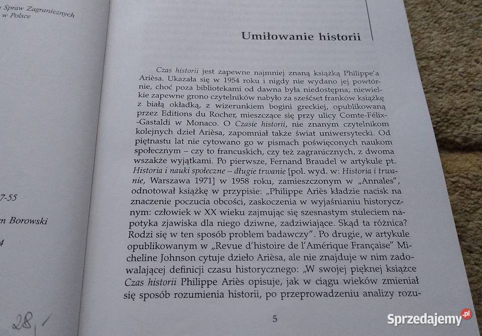 Czas historii Philippe Aris przekł Bella Gdańsk