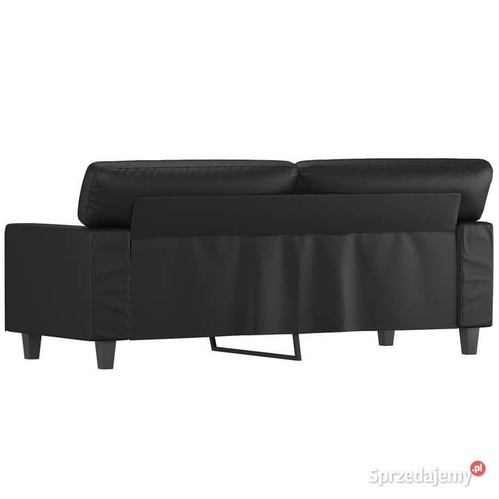 2osobowa sofa czarna 140 sztuczna skóra WM359417 Sofy i kanapy
