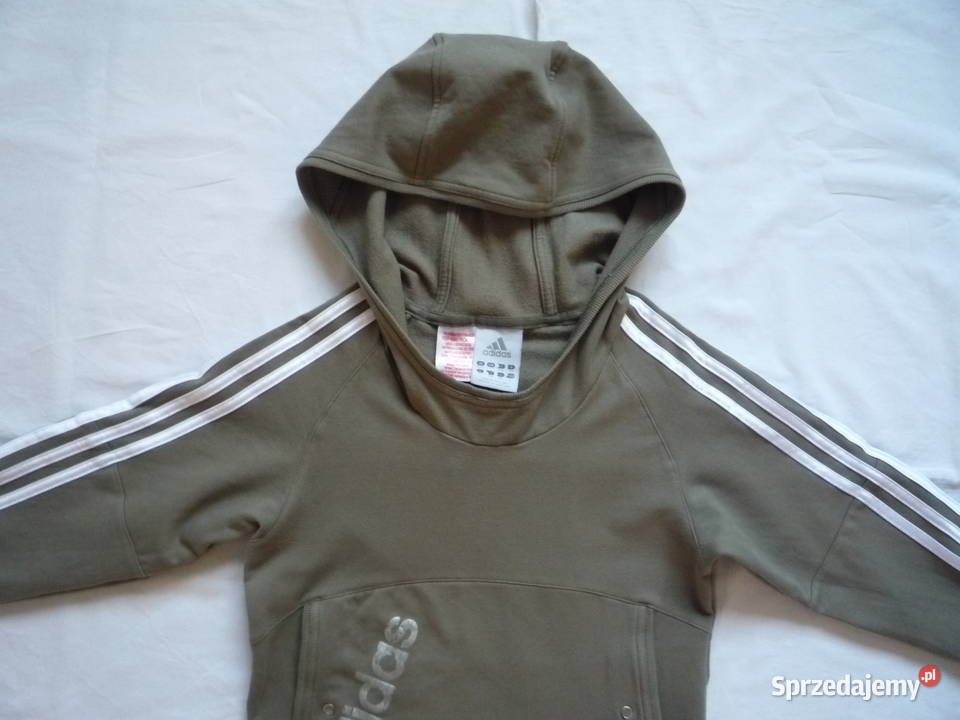 Adidas 122128 Khaki Bluza Kangurka z kapturem
