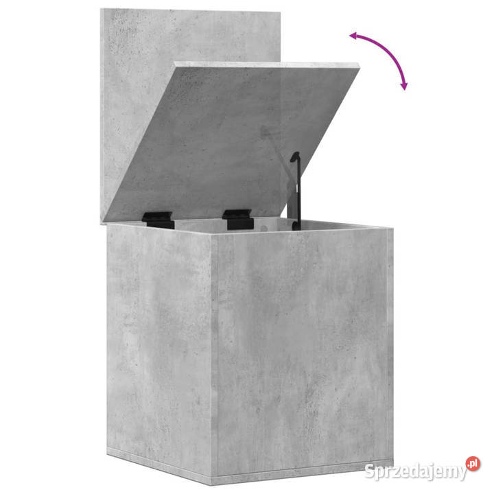 Skrzynia szarość betonu 40x42x46 materiał Warszawa