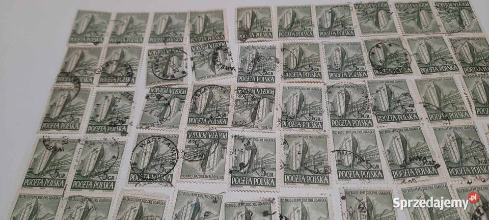 znaczki Rozbudowa Stoczni Gdańskiej 1952r 60 z11 Warszawa sprzedam
