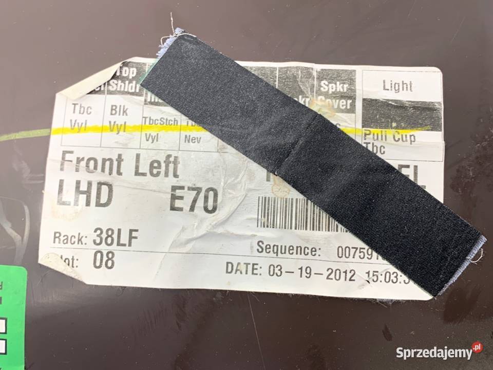 BOCZEK DRZWI PRZÓD LEWY BMW E70 SUV 0613