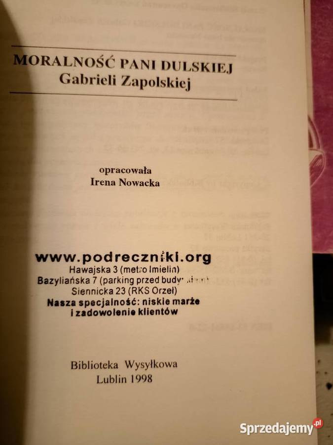 Moralność pani Dulskiej biblioteka analiz Warszawa