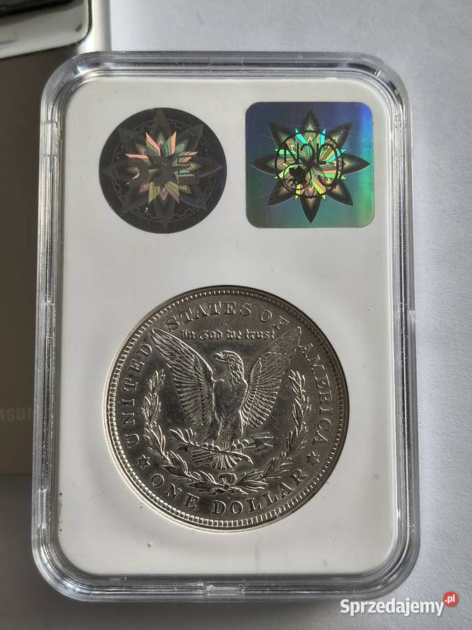 USA 1 dolar Morgan 1921 D srebro Ag 900 nota AU Numizmatyka Szczecin