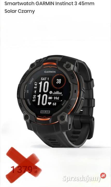 Garmin instinct solar 3 45mm Akcesoria GSM Białystok sprzedam