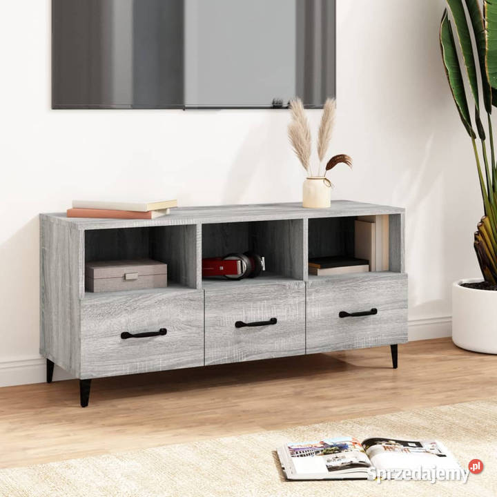 Szafka pod telewizor szary dąb sonoma 102x35x50 mazowieckie Warszawa