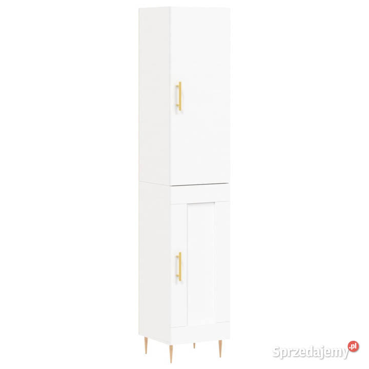 Wysoka szafka biała 345x34x180 materiał Warszawa sprzedam