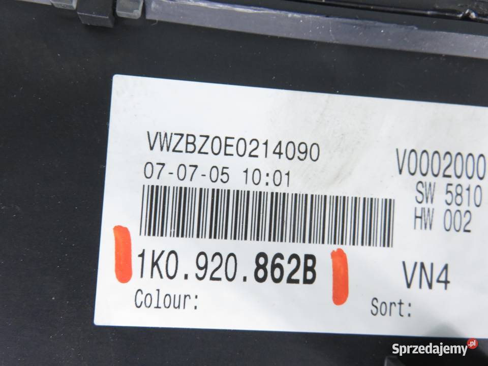 LICZNIK VW GOLF V 1K1 20 TDI 16V 4motion BKD