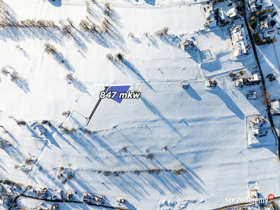 Widokowa działka w Sierockiem 847m2 małopolskie Sierockie