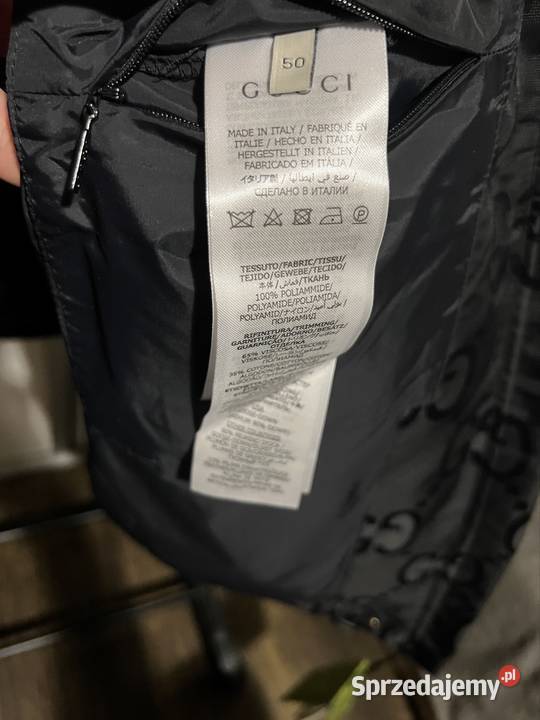 GUCCI kurtka zimowa czarna rozmiar 50XL sprzedam