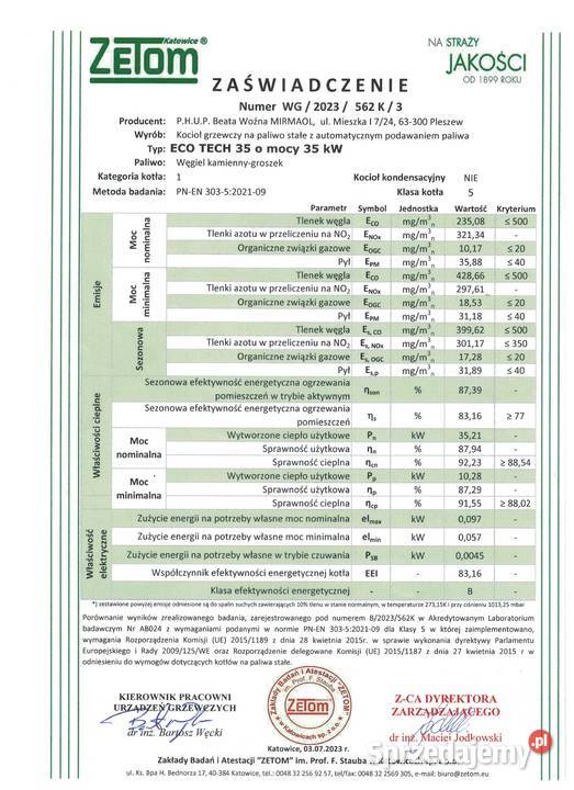 Kocioł co na ekogroszek kotły z podajnikiem Płock
