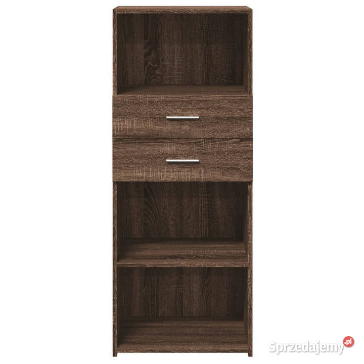 Wysoka szafka brązowy dąb 50x425x124 WM846179 mazowieckie Warszawa