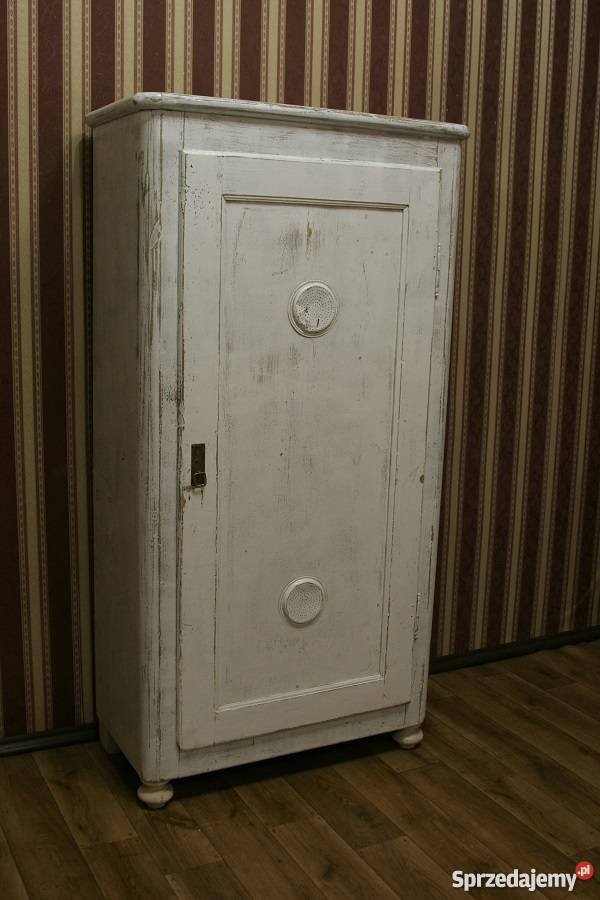 PIĘKNA SZAFA CHLEBOWA BIELONA ANTYK Marki
