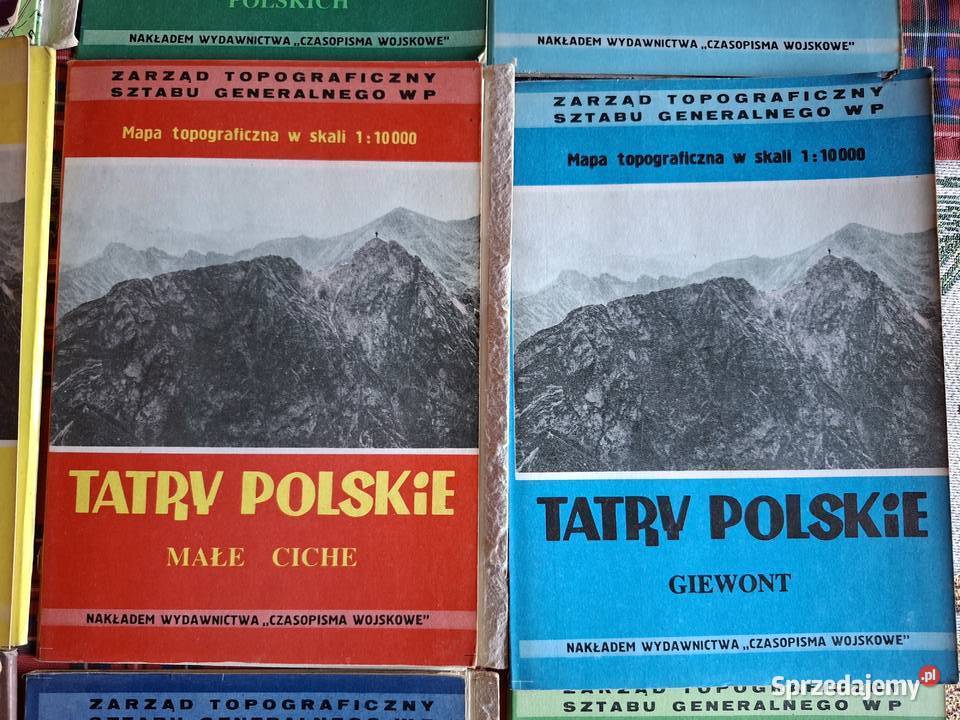 Tatry Polskie mapy topograficzne w skali 1 10 Kraków sprzedam