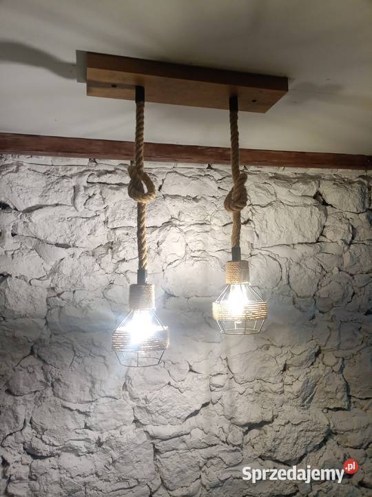 Lampa sufitowa drewniana RETRO Siedlec sprzedam