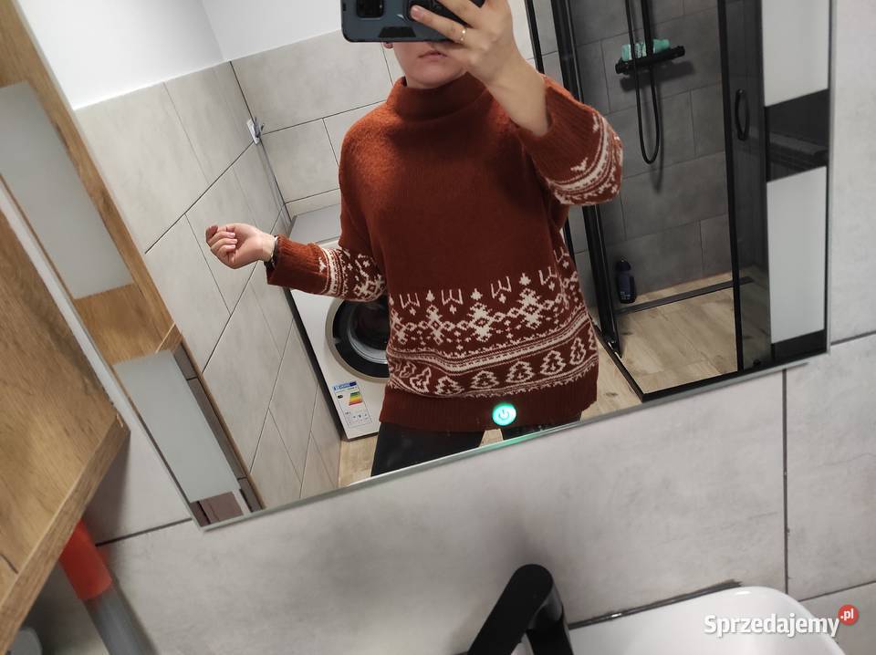brązowo biały sweter vero moda M nowy z metką Vero Moda Białka