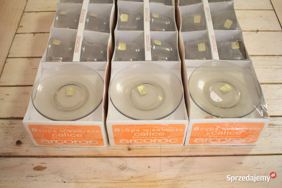 Zestaw filiżanek ze spodkami 6 sztuk NOWE Pszczyna