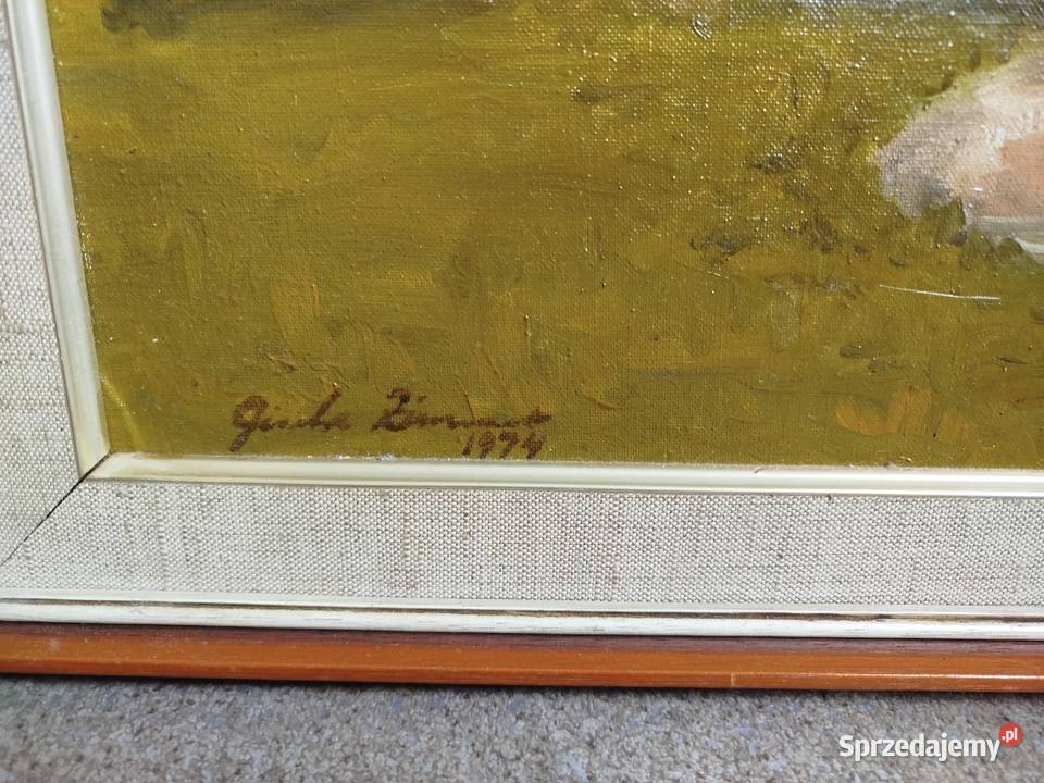 Obraz olejny na płótnie sygnowany 1974 r Melb Opole
