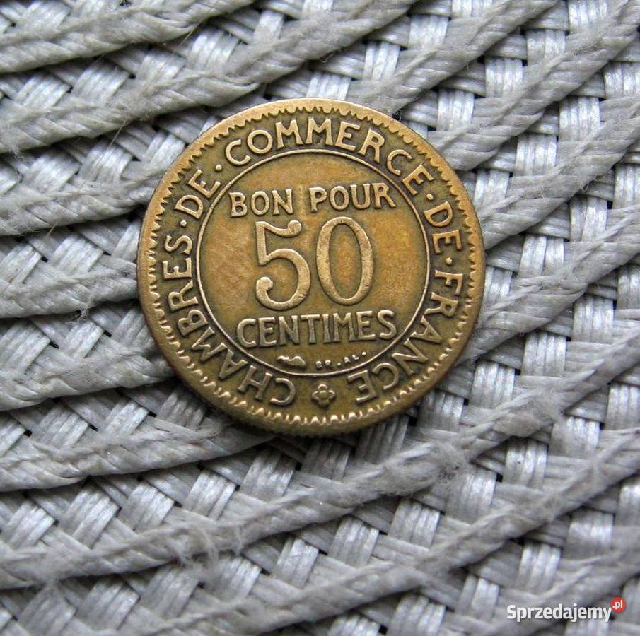 Francja 50 Centymów Bon Pour 1926r wielkopolskie Kalisz sprzedam