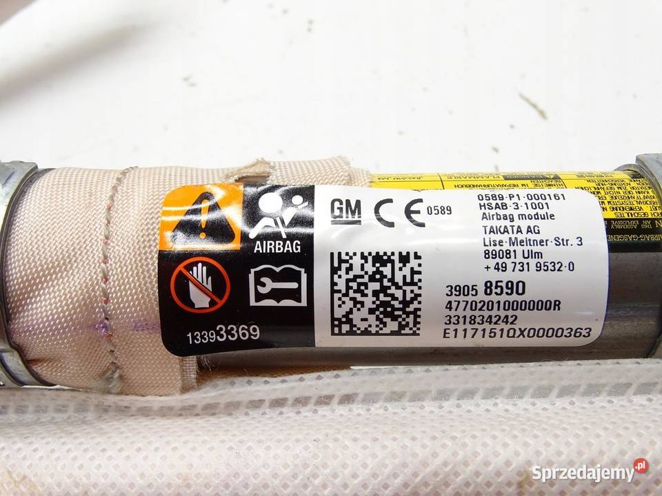 KURTYNA POWIETRZNA AIRBAG PRAWA OPEL ASTRA V K