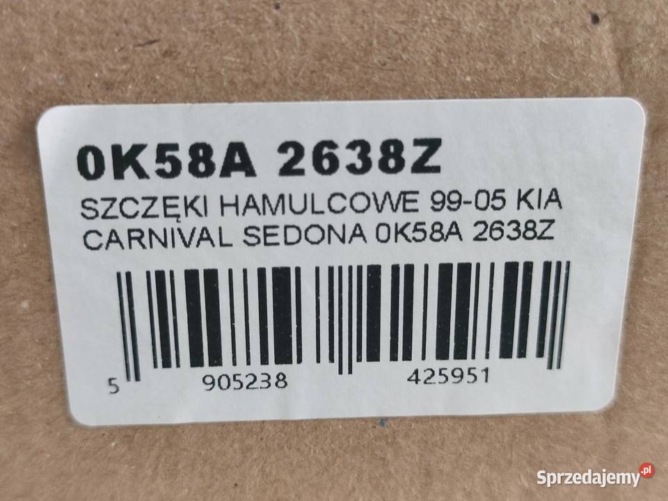 SZCZĘKI HAMULCOWE KIA CARNIVAL II GQ 19992005