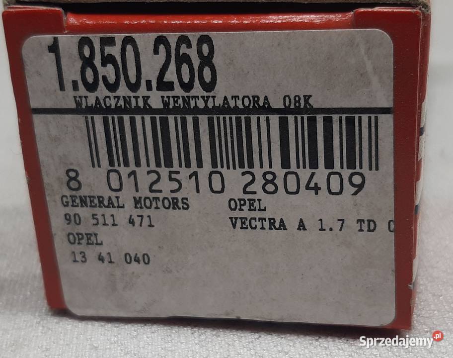 WŁĄCZNIK WENTYLATORA OPEL VECTRA A 17 TD 1850268 Mielęcin
