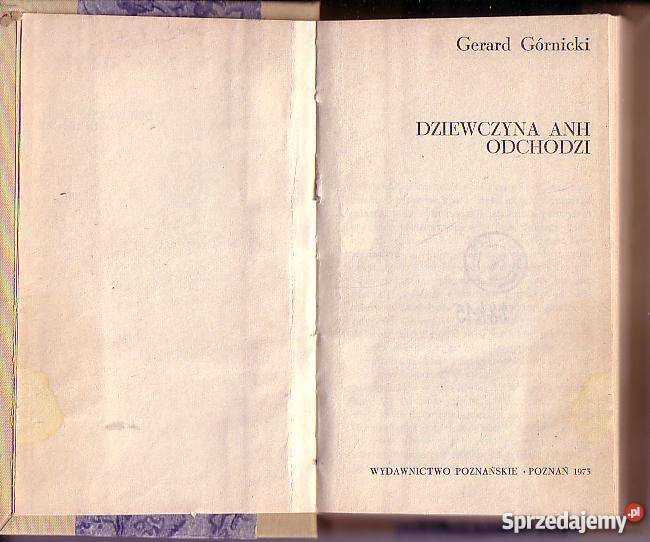 5891 DZIEWCZYNA ANH ODCHODZI GERARD GÓRNICKI przygodowe Czyrna