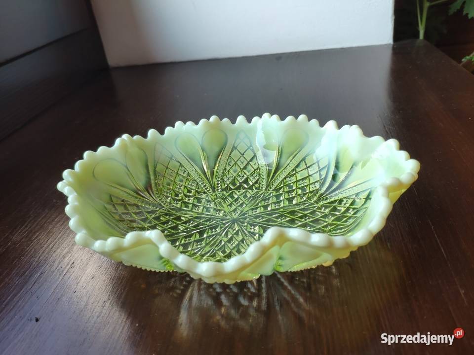 Szkło uranowe George Davidson talerzyk 1903r Kraków