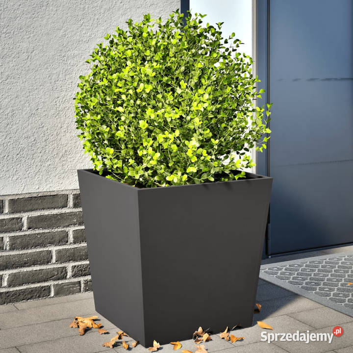 Donice ogrodowe czarne 2 50x50x50 stal WM851067 Warszawa
