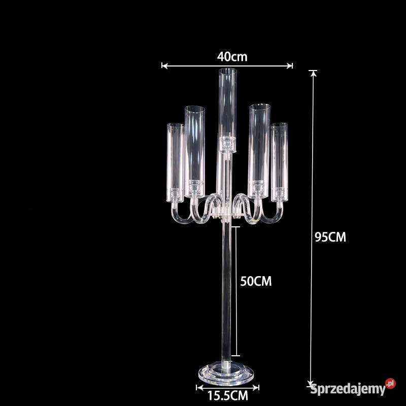 Świeczniki akrylowe 6 ramienne Warszawa