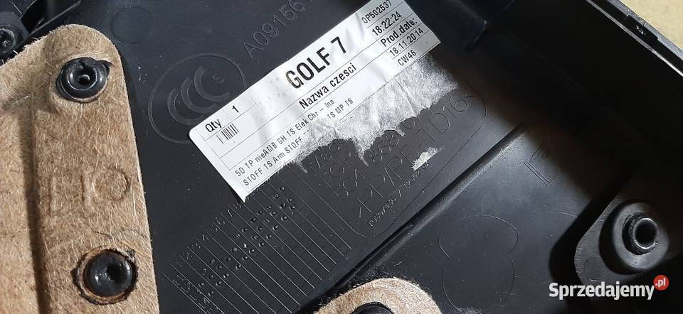 Boczek tapicerka drzwi VW Golf VII prawy tył Włoszczowa sprzedam