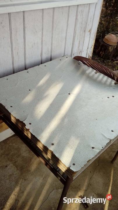 Stół metalowy z rurek z półką do renowacji Warszawa