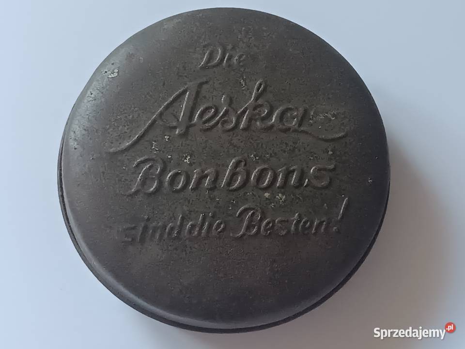 Stara puszka Aeska Bonbons metalowa Niemcy ok
