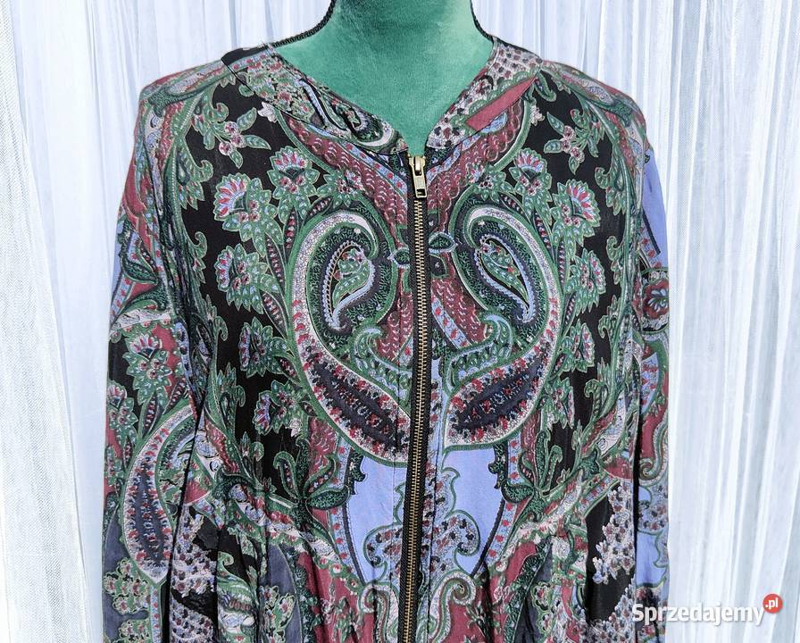 Kurtka Indiska XL 42 kolorowa boho paisley wzór kolorowy Kurtki i płaszcze zachodniopomorskie Szczecin